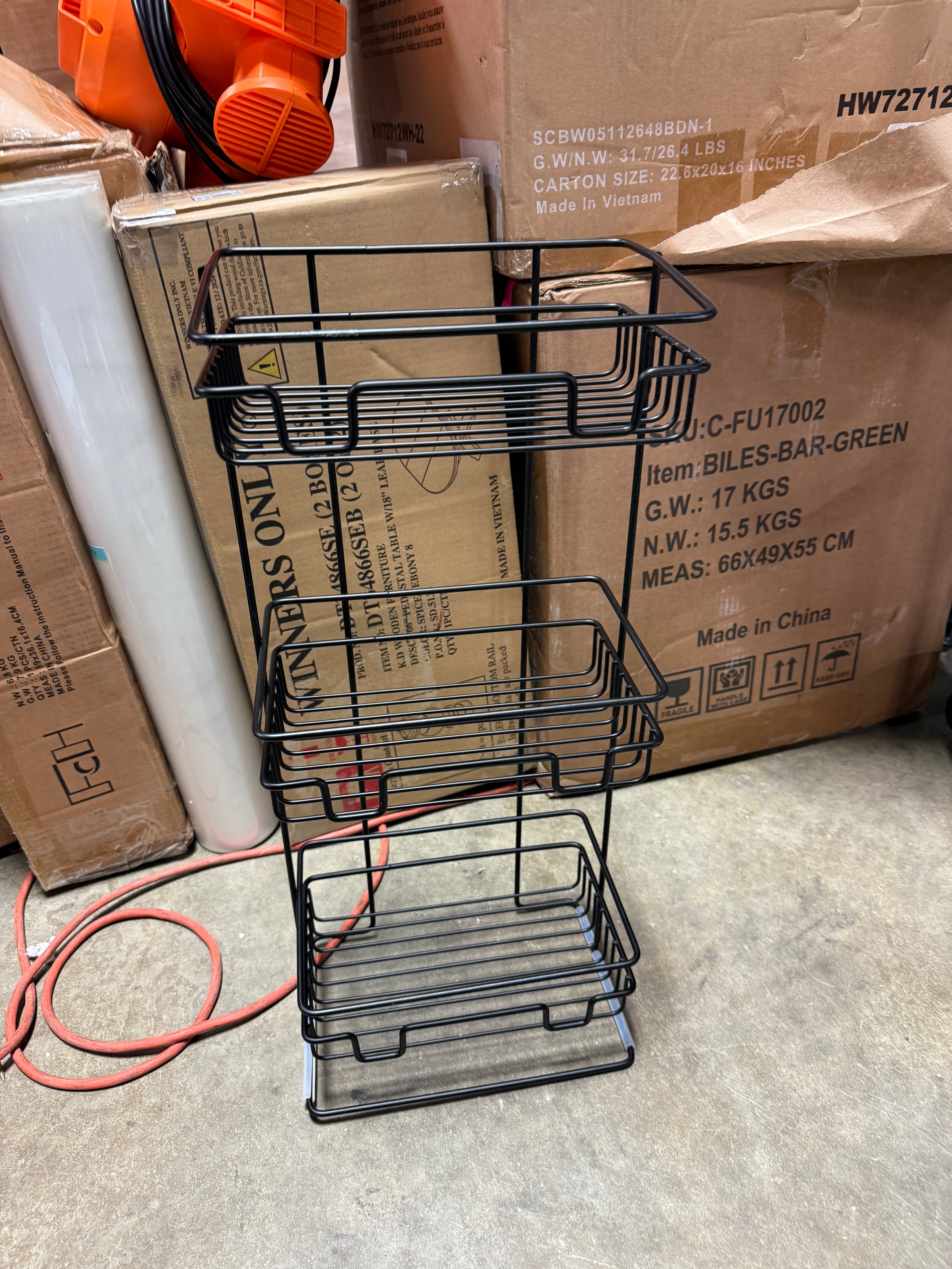 3 Tier Round Wire Shower Storage Tower