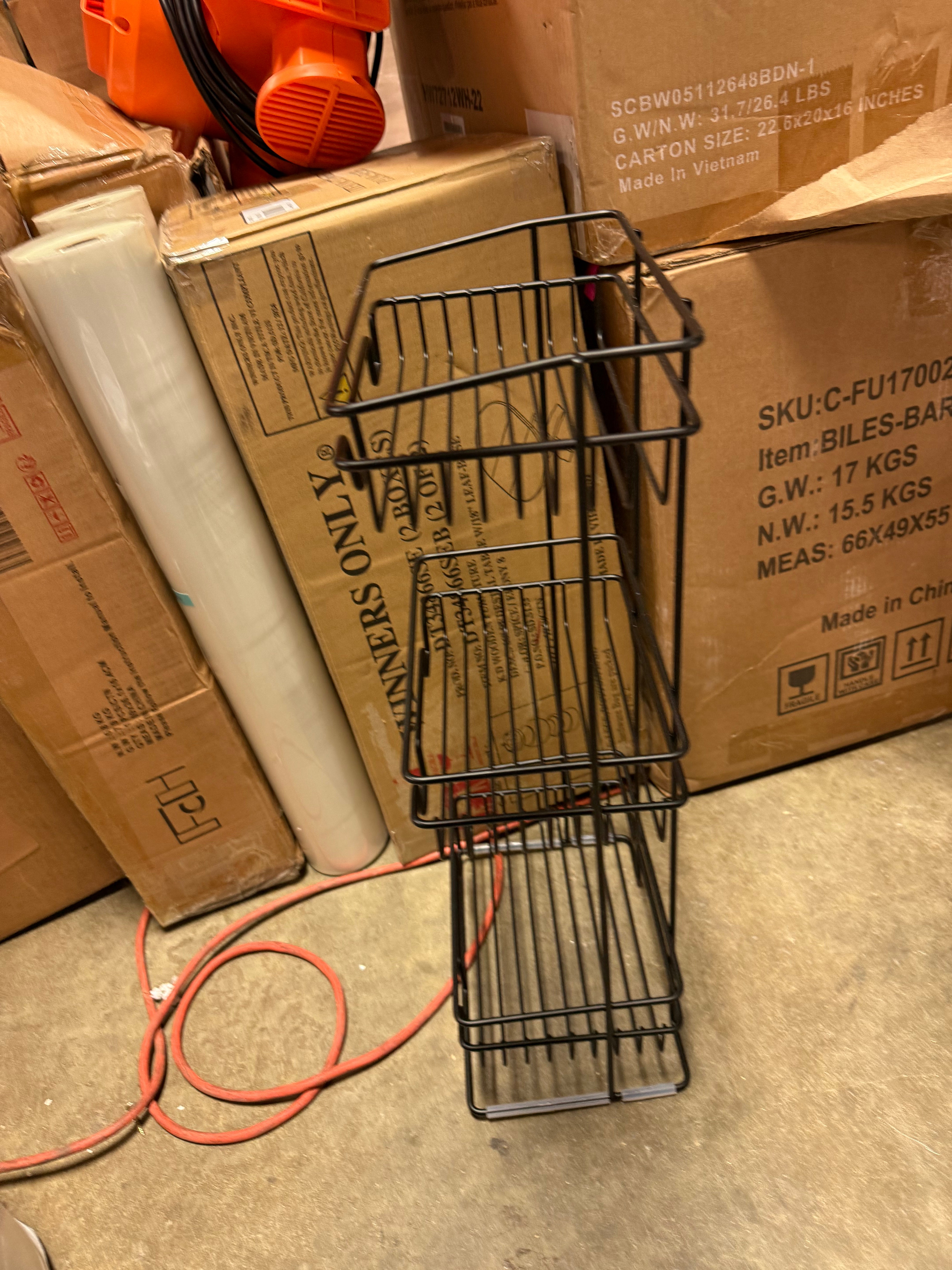 3 Tier Round Wire Shower Storage Tower