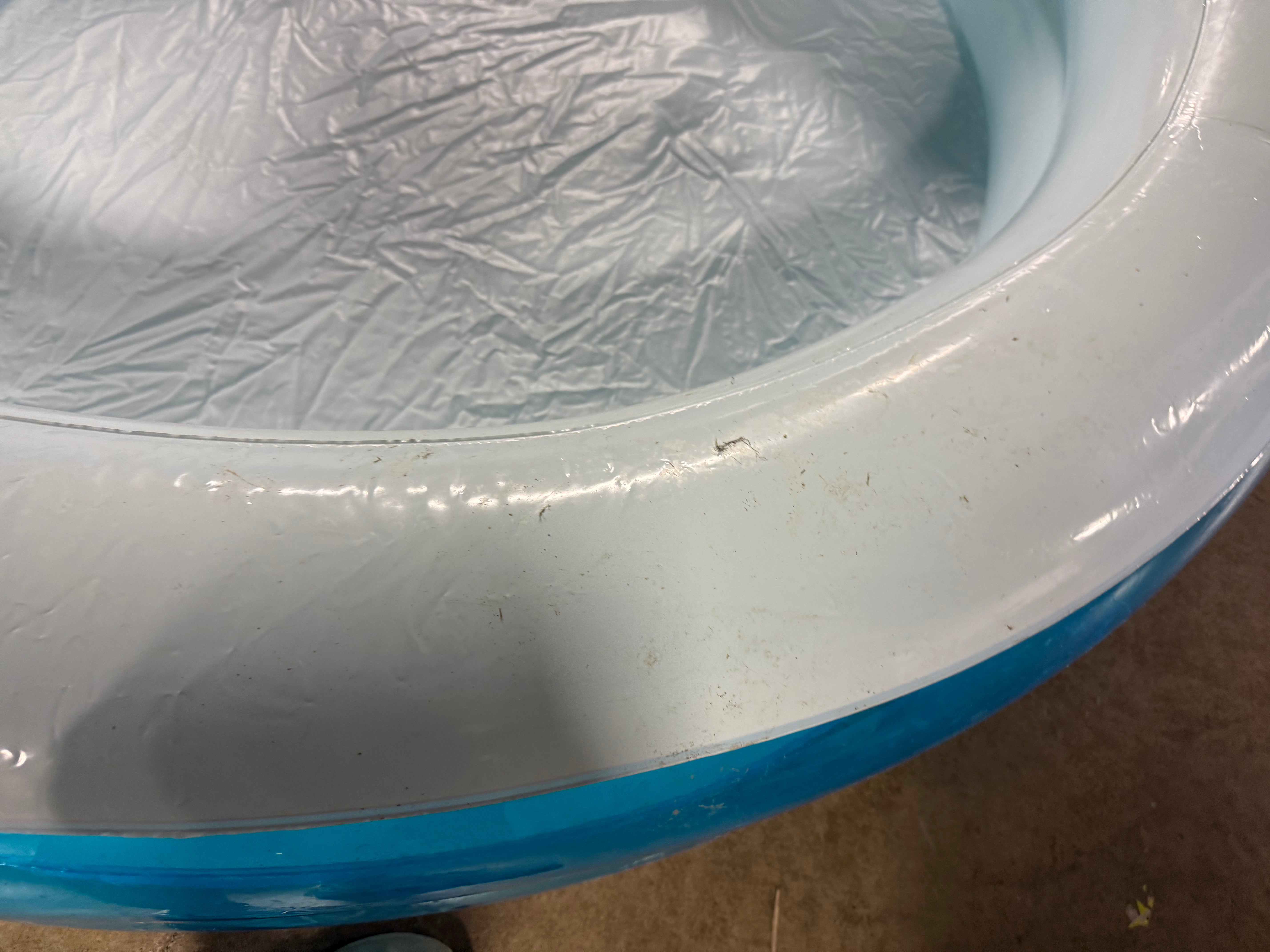Family Pool with Bench Oval Kiddie Pool  PVC Liner