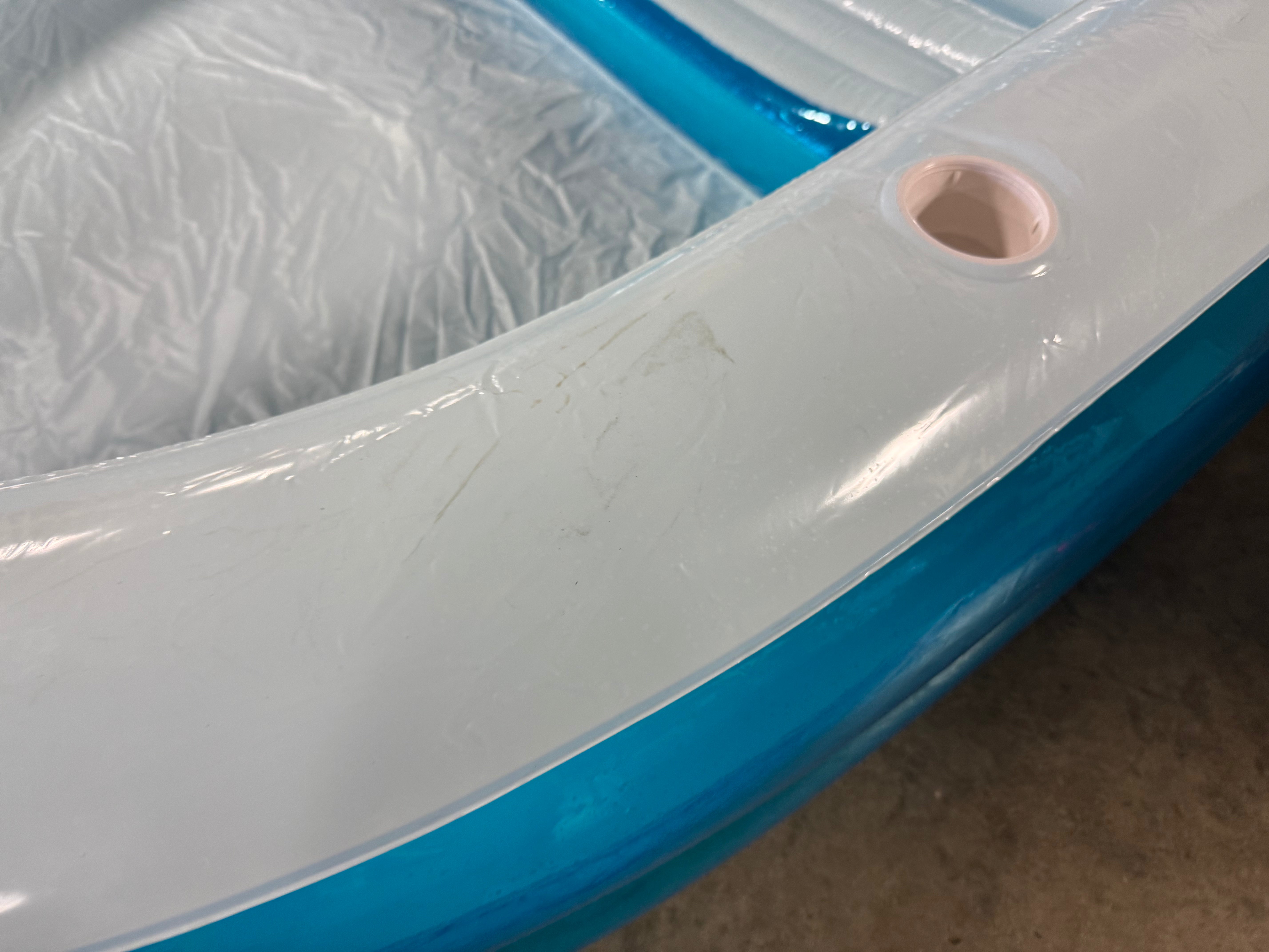 Family Pool with Bench Oval Kiddie Pool  PVC Liner