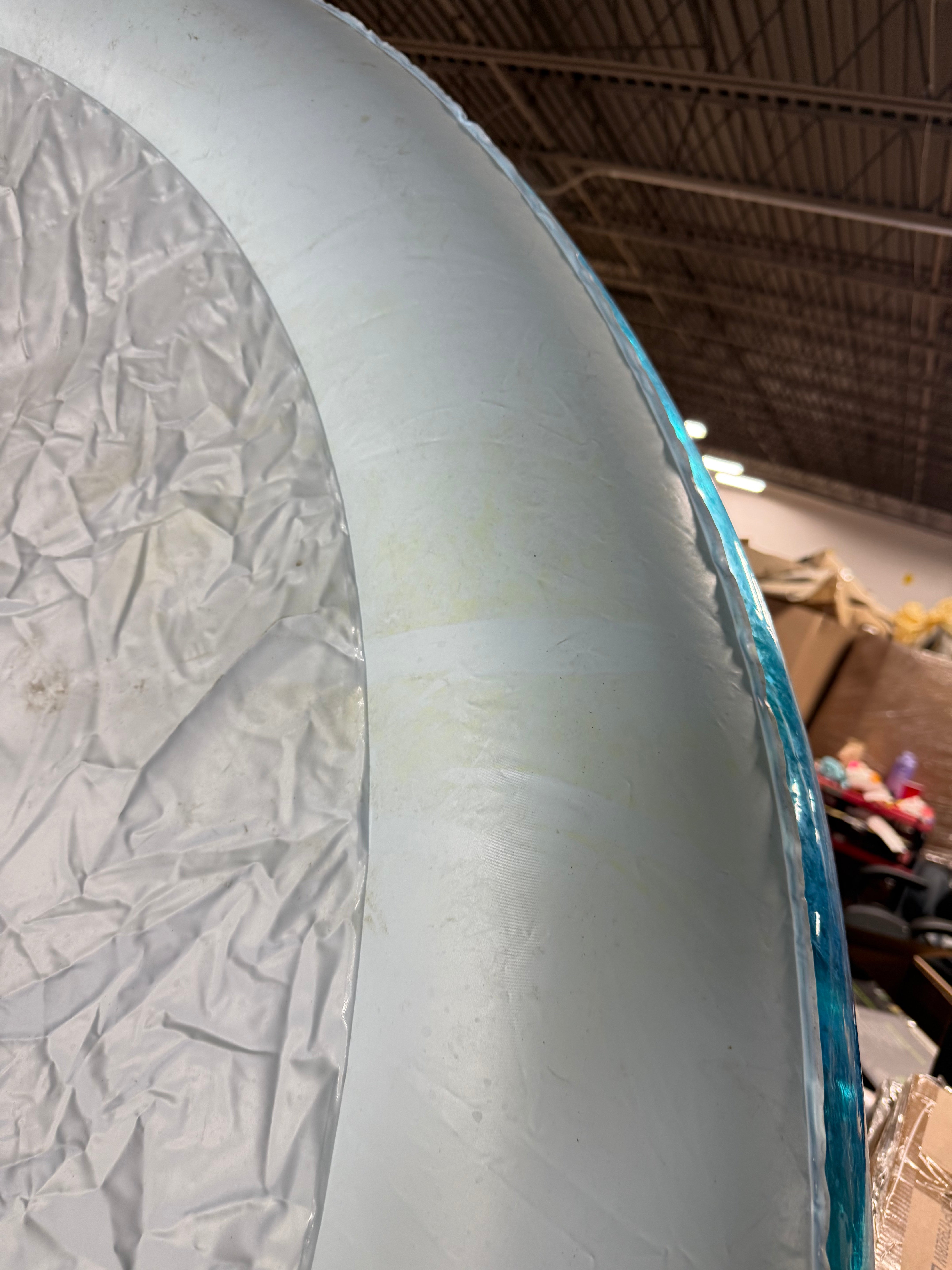 Family Pool with Bench Oval Kiddie Pool  PVC Liner