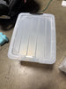 4pk Plastic Storage Container Bin Clear Pearl: Stackable Utility Totes