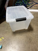 4pk Plastic Storage Container Bin Clear Pearl: Stackable Utility Totes
