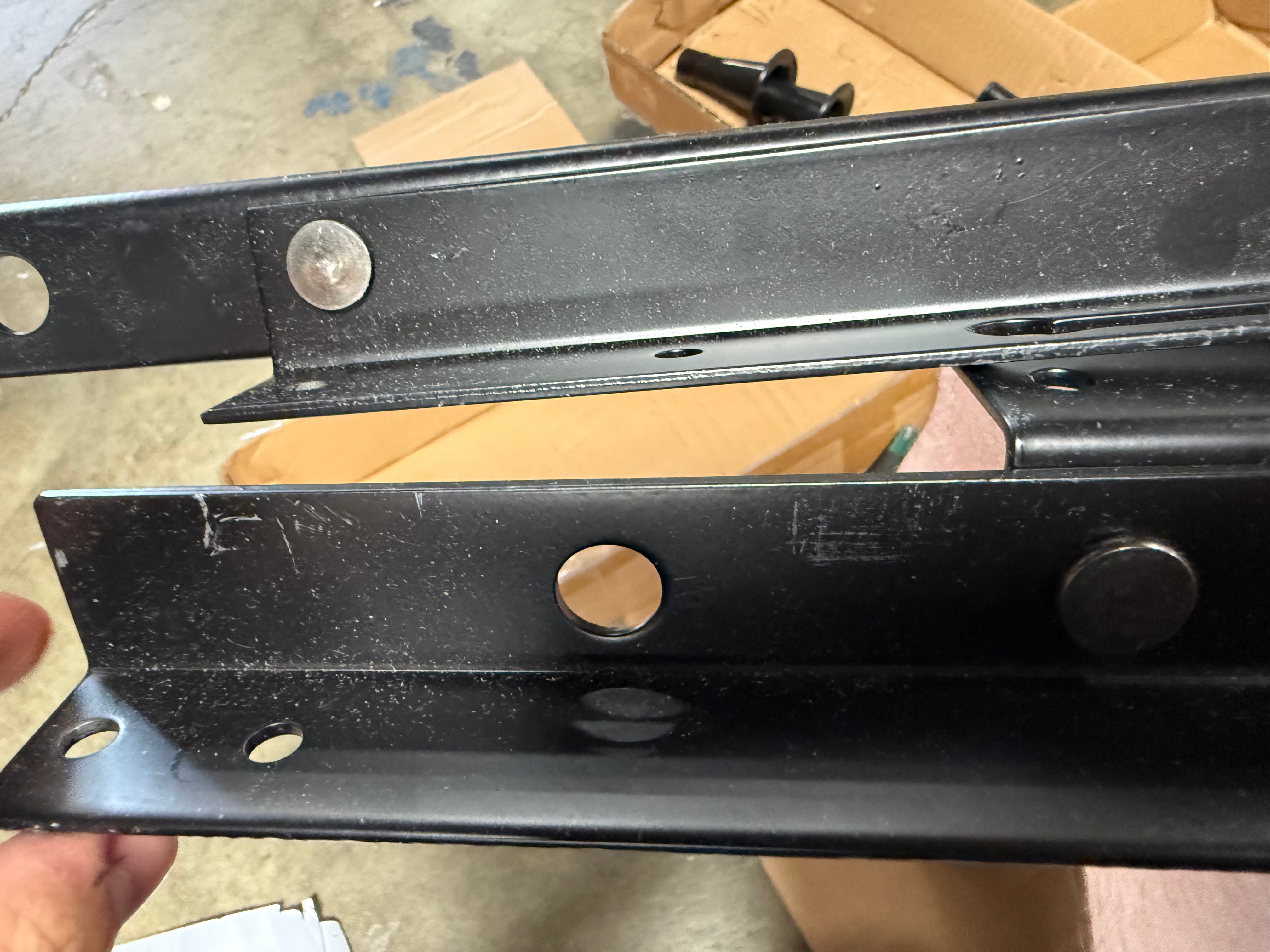 Adjustable Metal Bed Frame Black