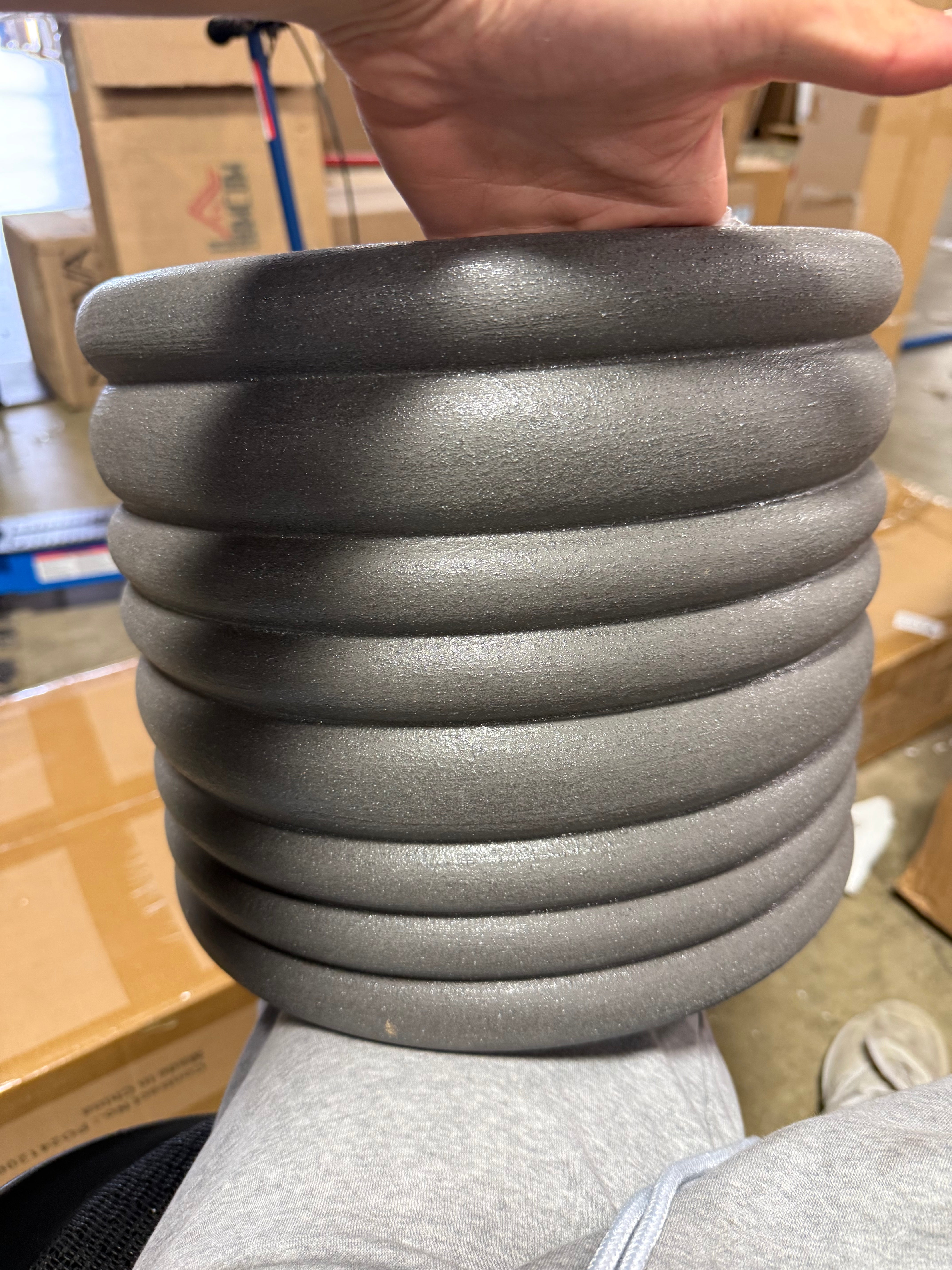 Banded Stoneware Indoor Outdoor Planter Pot
