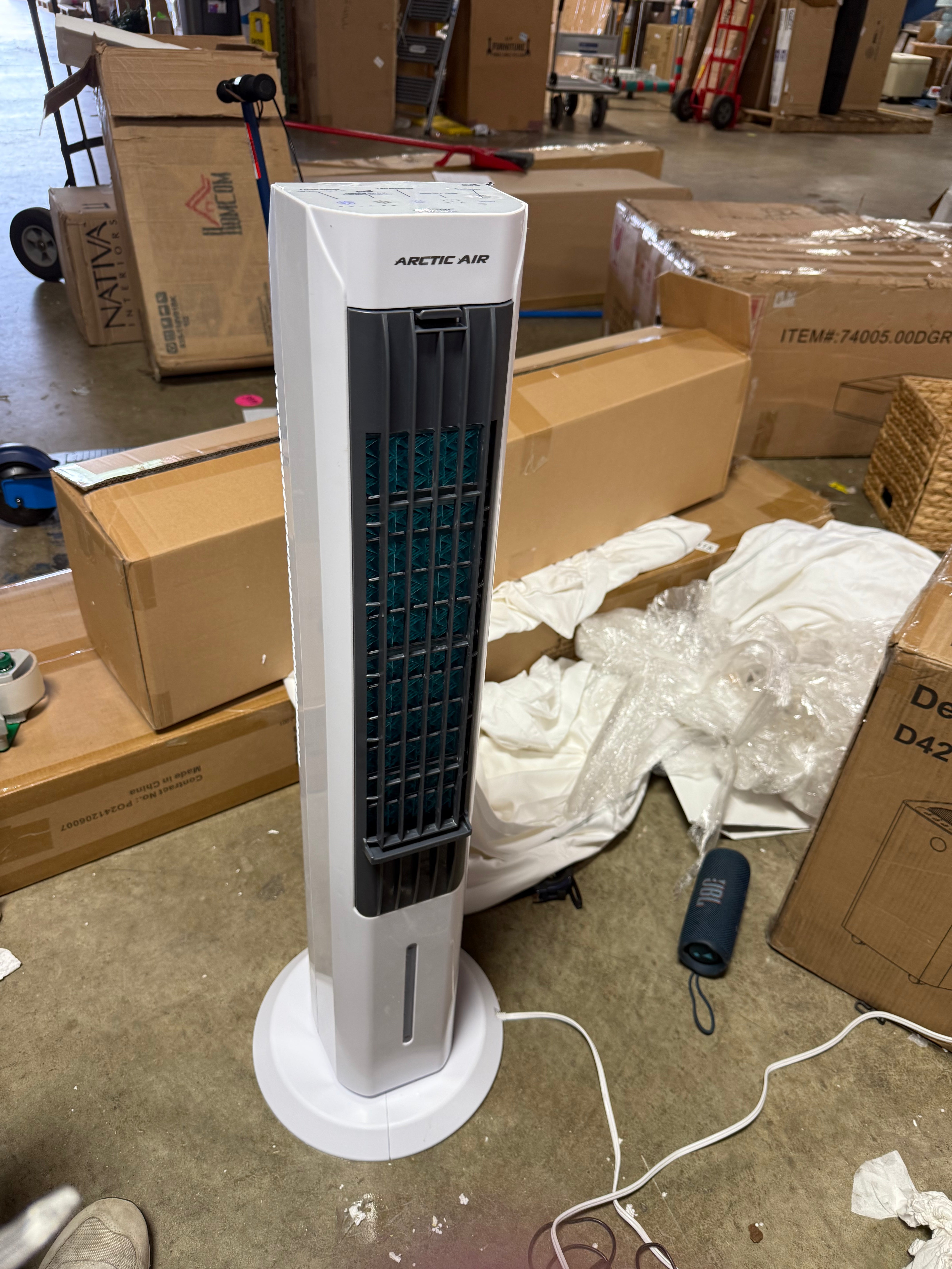 Tower + Indoor Evaporative Cooler with Oscillating and Quiet Fan Function