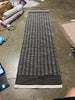 Hand Woven Cotton/Wool Runner Black - Stripe Pattern 2'x7'