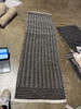 Hand Woven Cotton/Wool Runner Black - Stripe Pattern 2'x7'