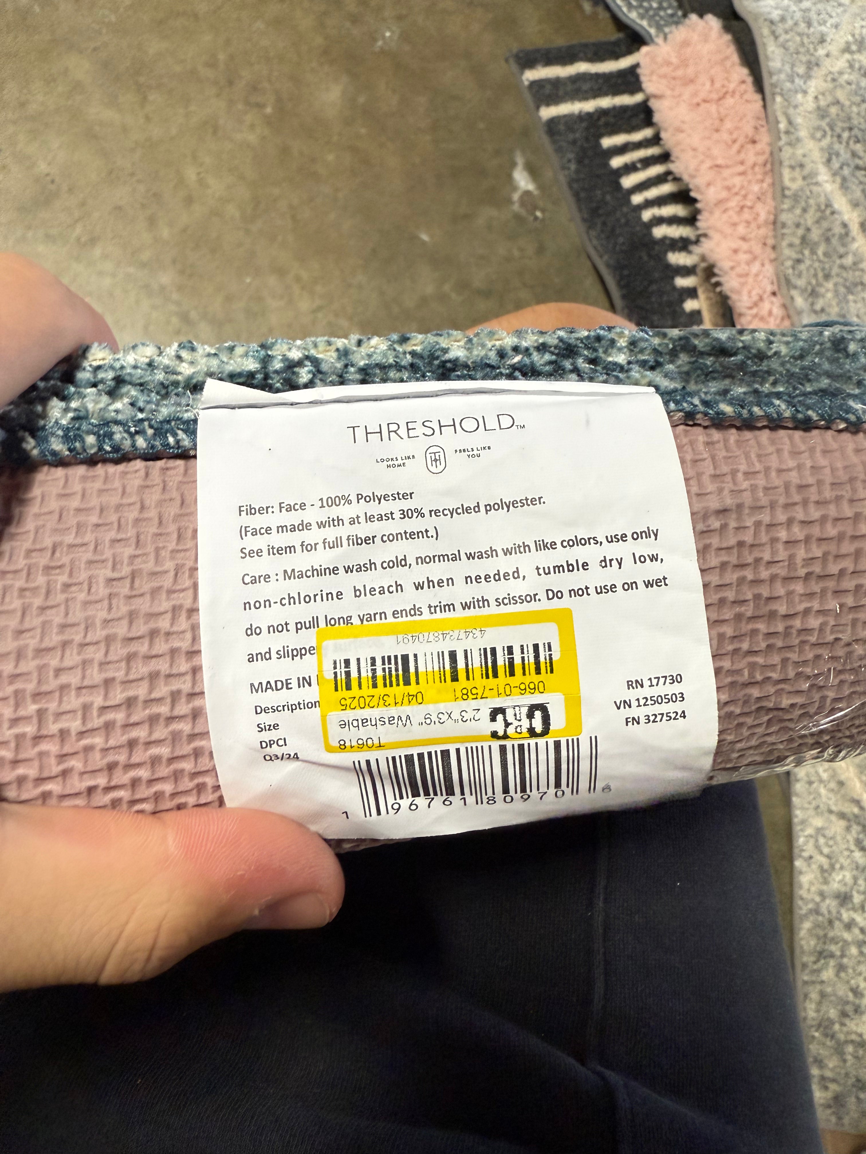 Washable Persian Style Medallion Accent Rug Blue 2'3"x3'9"