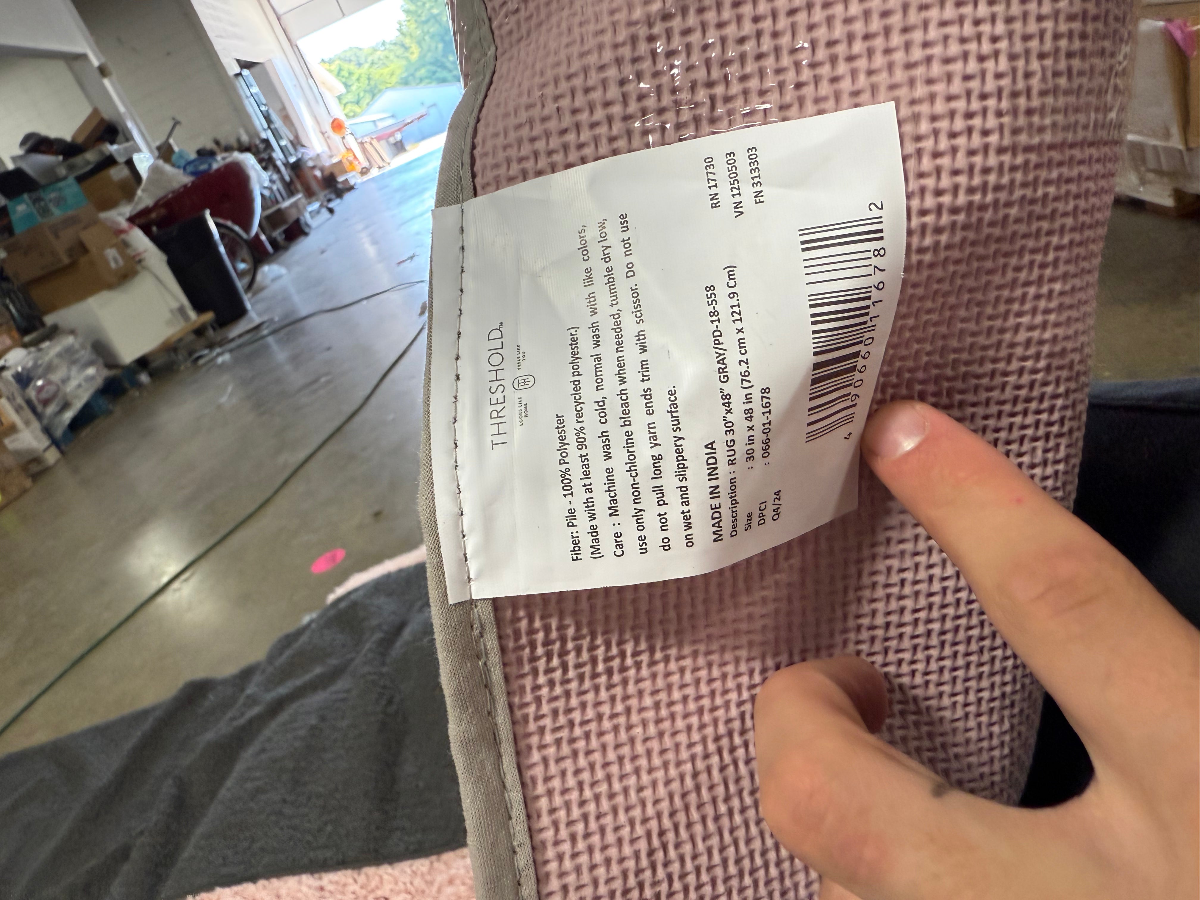 Washable Criss Cross Easy Care Rug