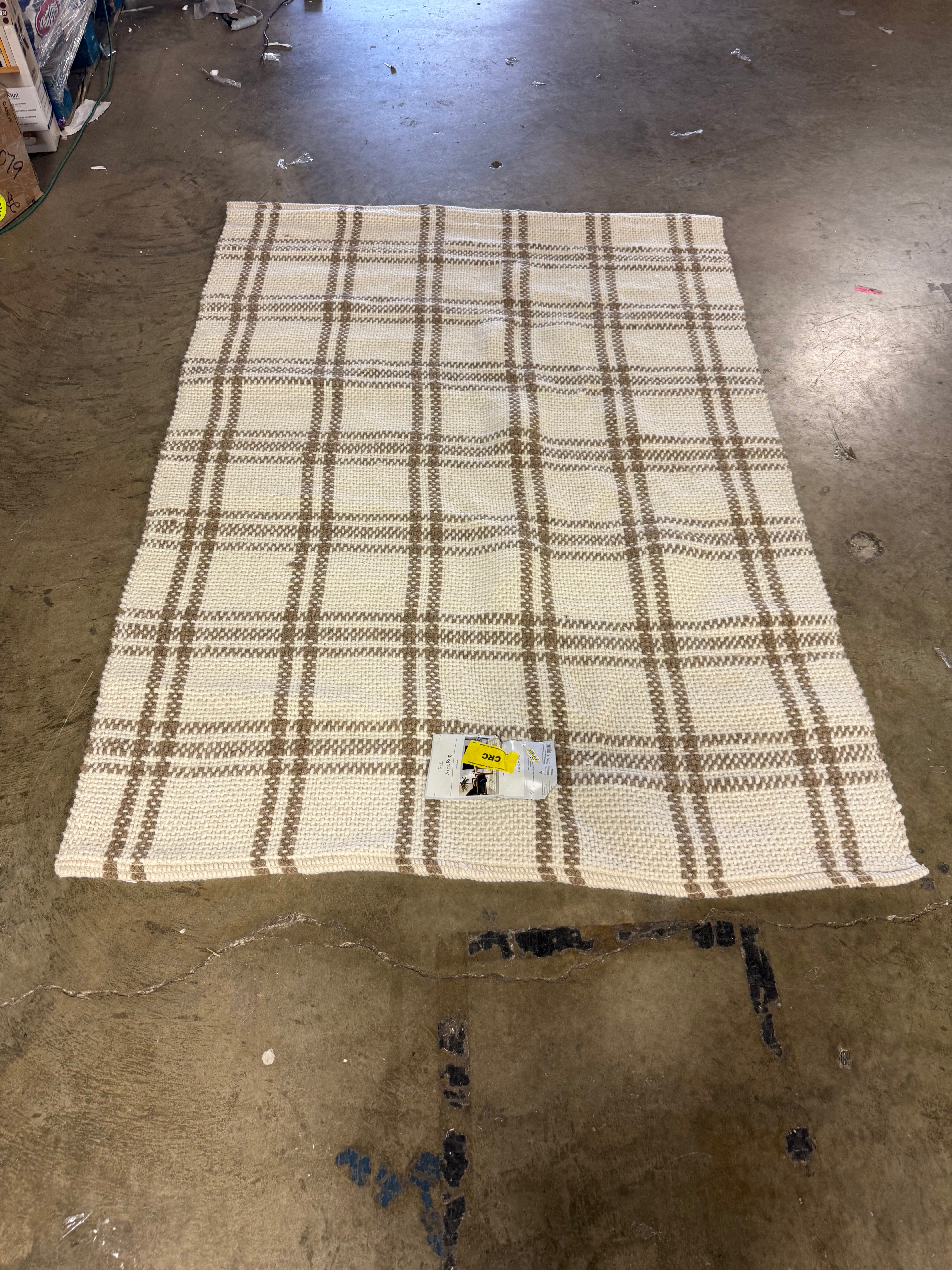 Cottonwood Handwoven Plaid Wool/Cotton Area Rug  5'x7