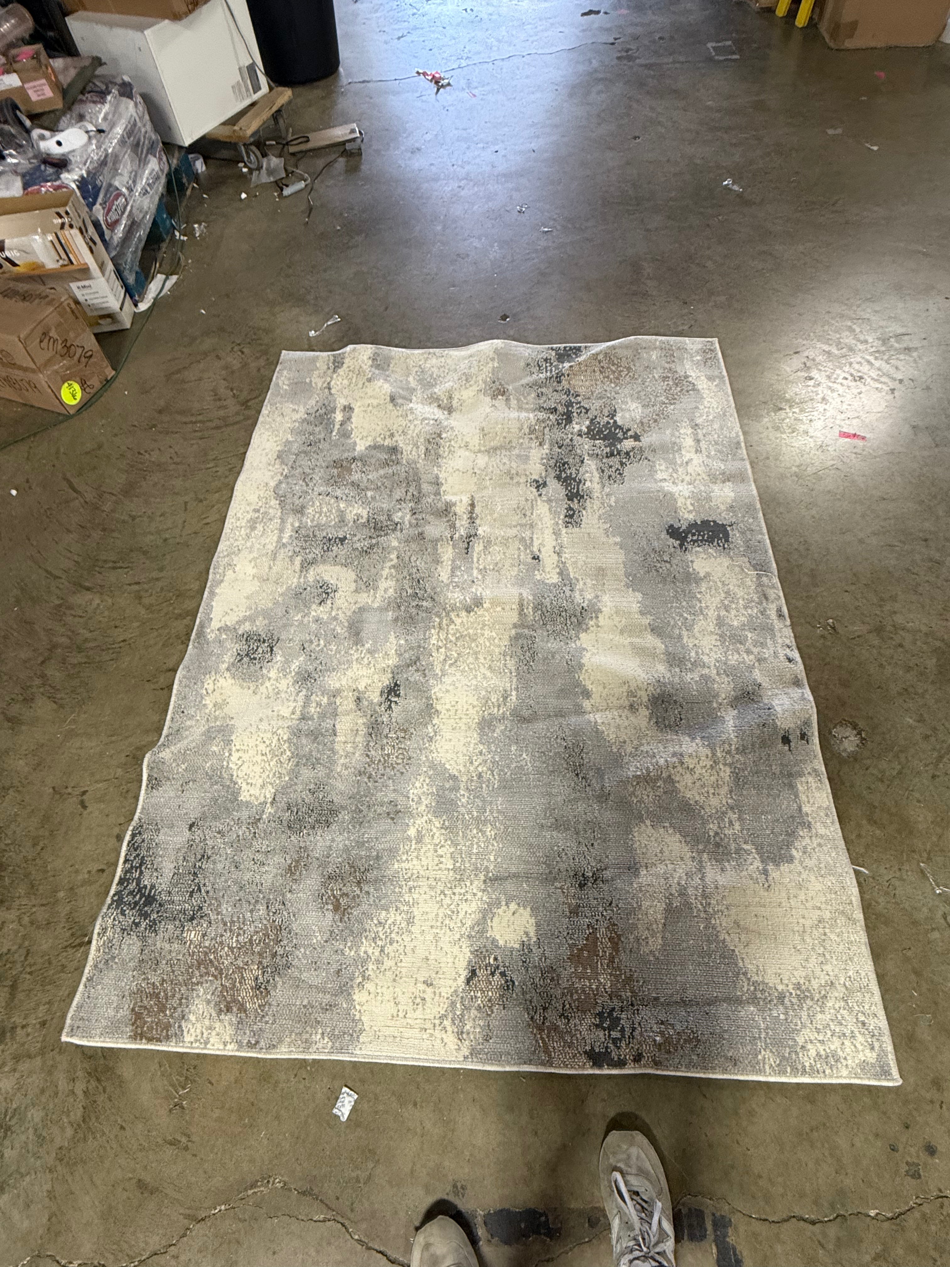 Watercolor Area Rug Gray 5'x7'