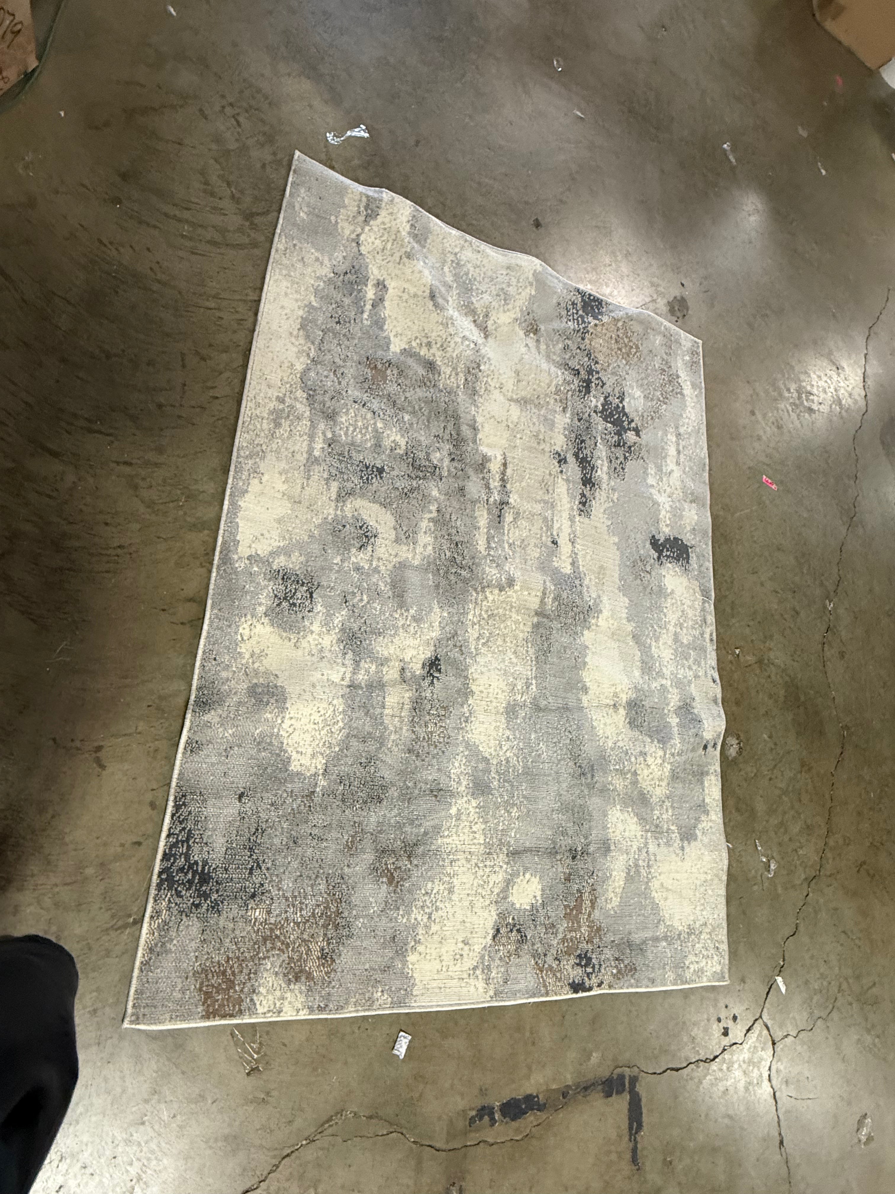 Watercolor Area Rug Gray 5'x7'