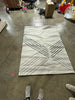 Line Geo Area Rug Cream 5'x7'