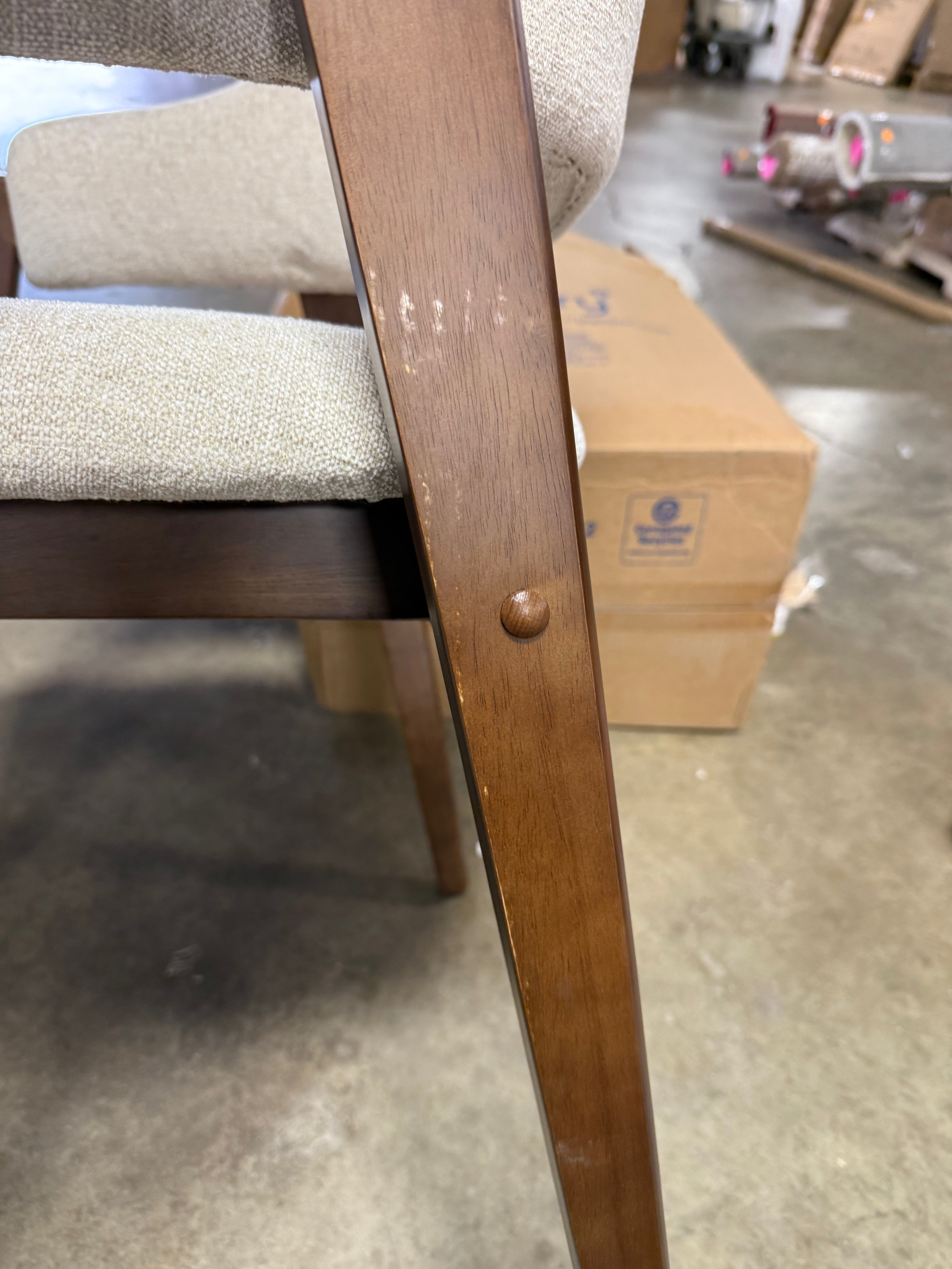 Ingleside Open Back Upholstered Wood Frame Dining Chair
