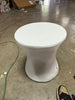White Faux Stone Patio Accent Table