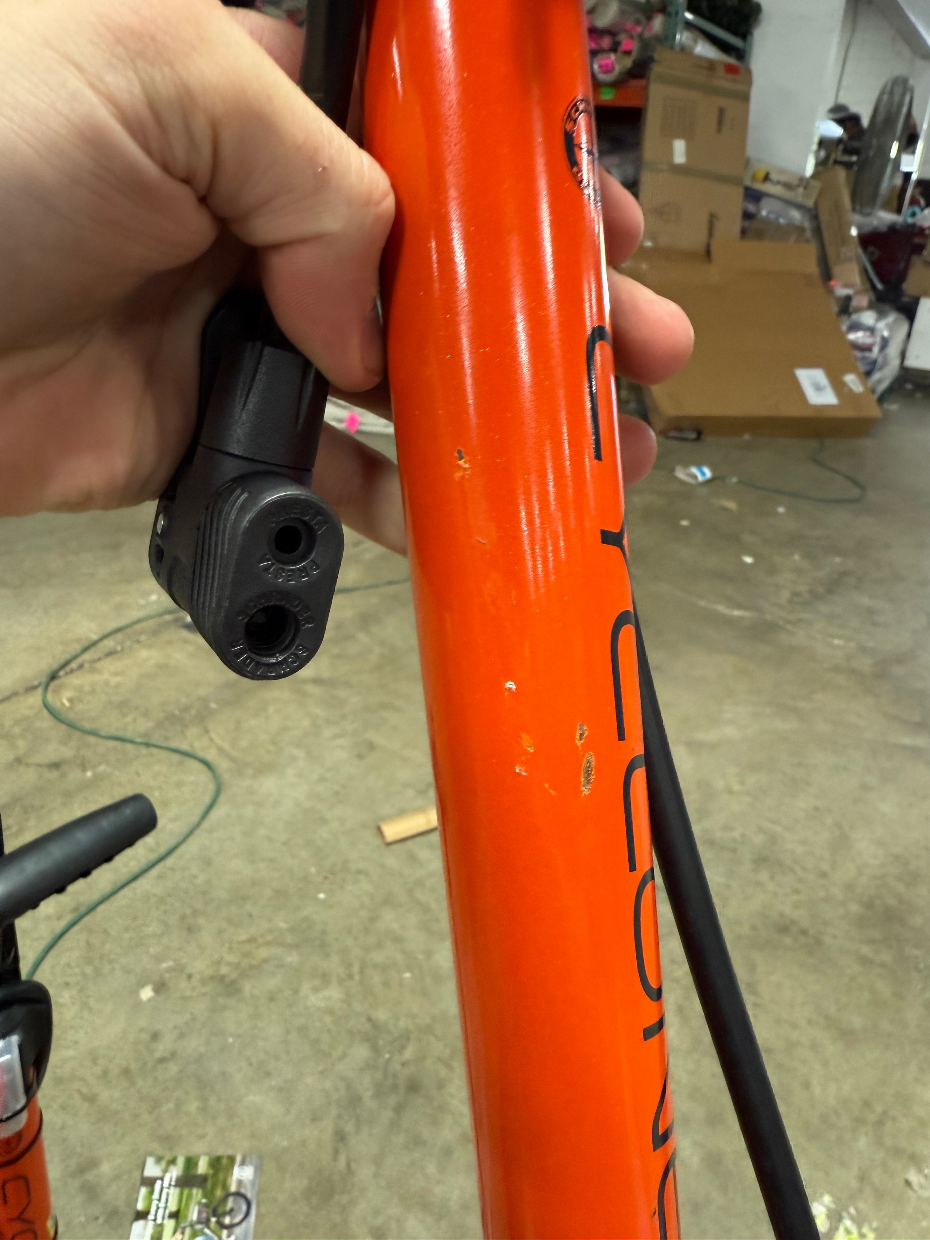 Cyclone Tire Floor Pump - Orange