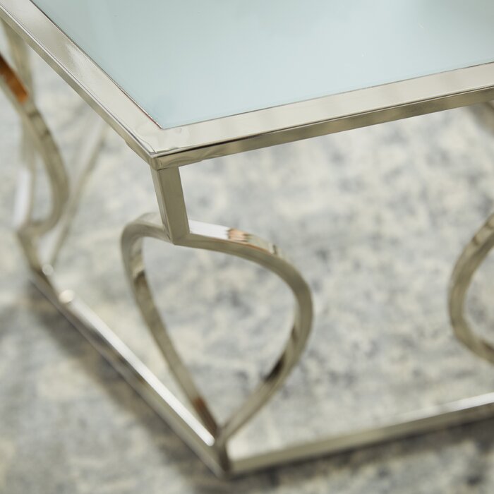 Bianca Glass Frame End Table