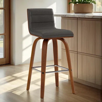 Biance Solid Wood Swivel Bar & Counter Stool