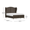 Biebel Solid Wood Wingback Headboard, Queen