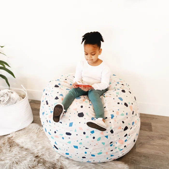 Medium Foam Filled Bean Bag Chair with Soft Removeable Cover