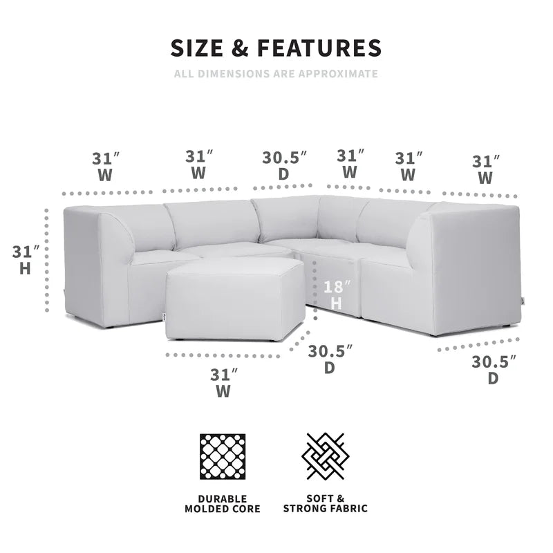 Big Joe Sectional 6 Piece Set