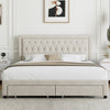 Binghamton Upholstered Platform Storage Bed with 2 drawers, King