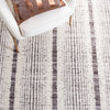 Binyomin Handmade Hand Tufted Performance Gray/Ivory Rug, Rectangle 6' x 9'