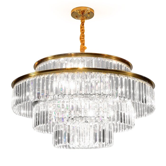 Bircheat 12 - Light Crystal Dimmable Tiered Chandelier