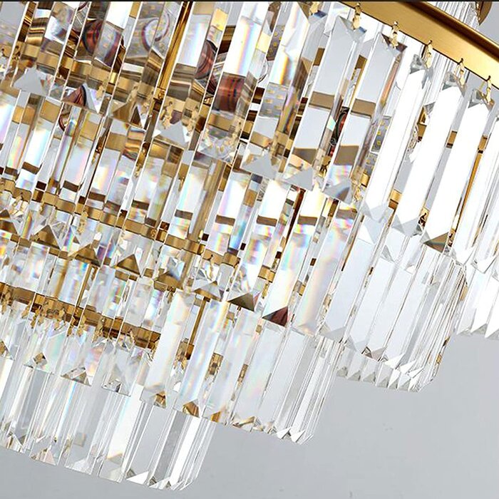Bircheat 12 - Light Crystal Dimmable Tiered Chandelier