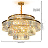 Bircheat 12 - Light Crystal Dimmable Tiered Chandelier