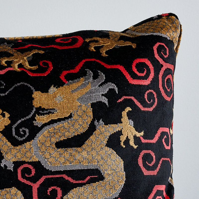 Onyx Bixi Square Throw Pillow