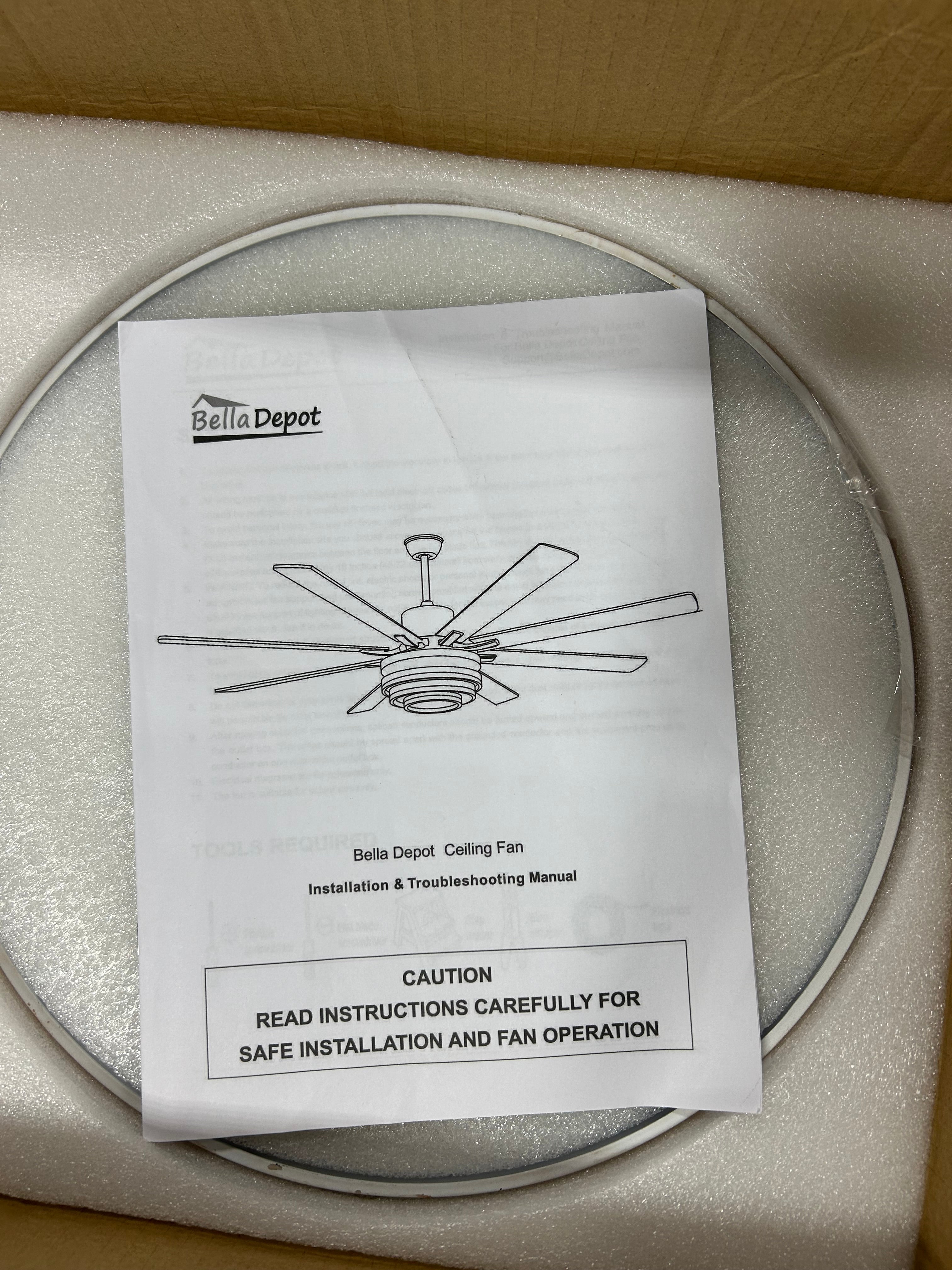 Modern Gold LED Ceiling Fan 6-Speed Reversible Chandelier