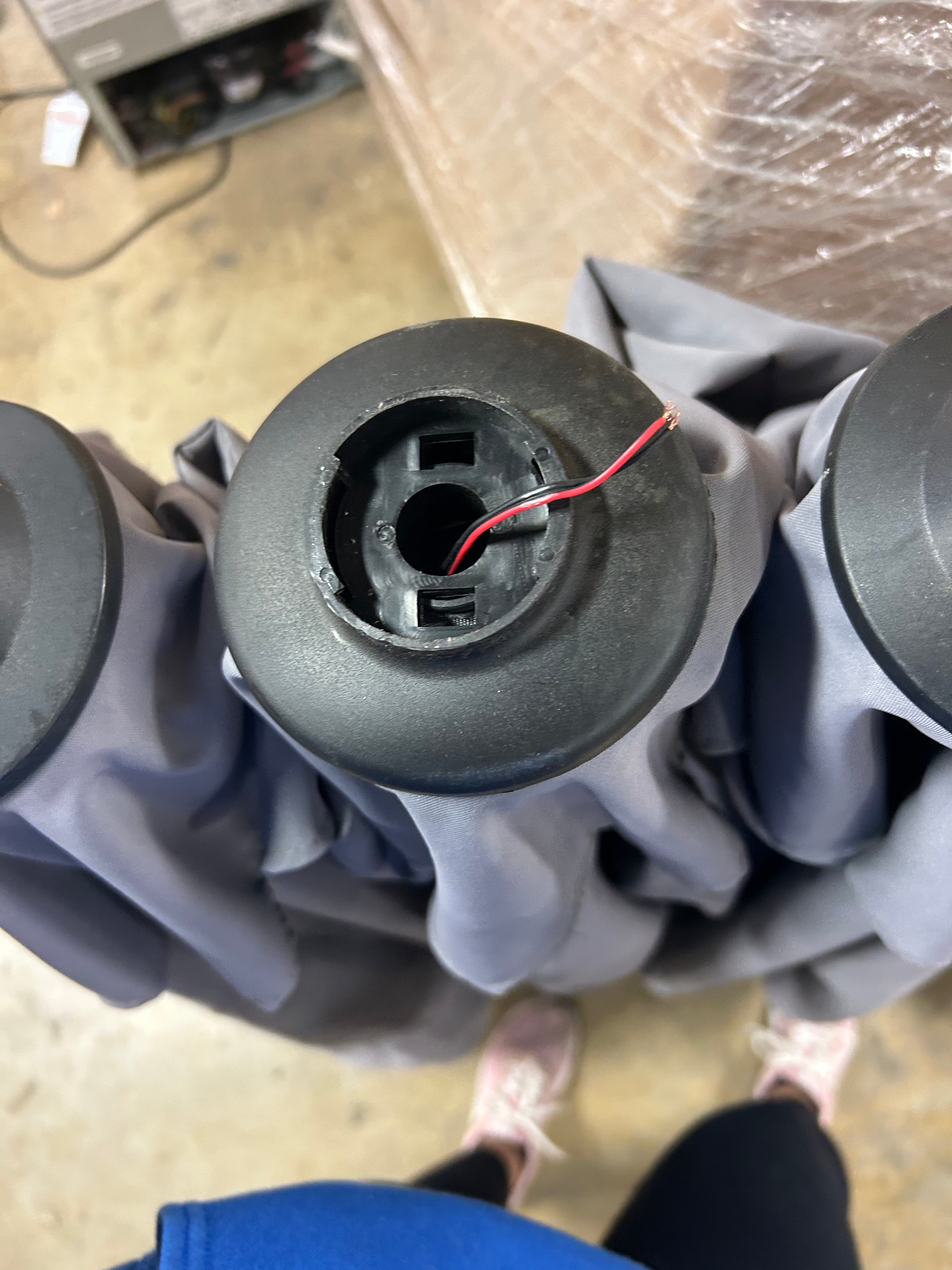 Patio Double-Sided Solar LED Market Umbrella Crank Base