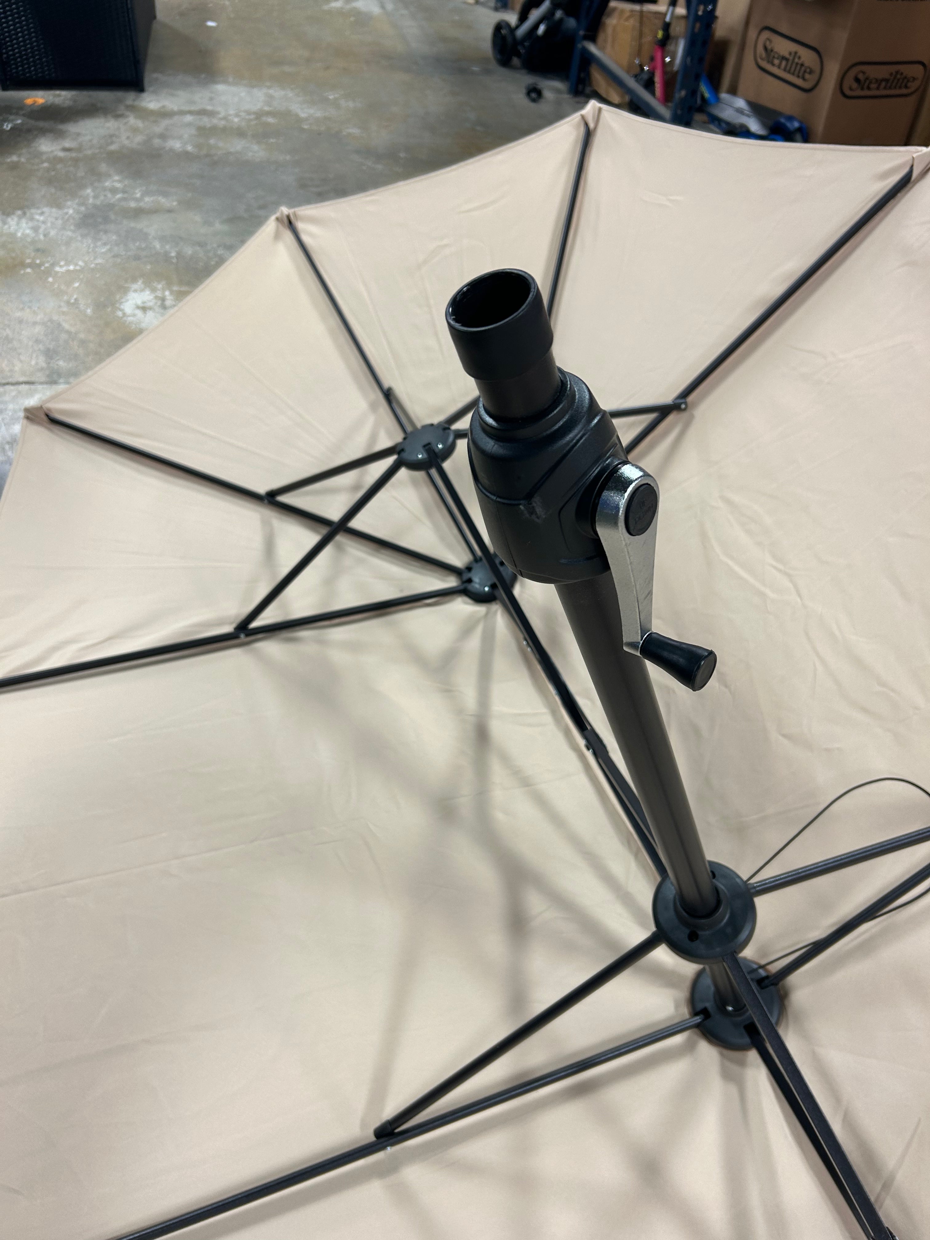 Patio Double-Sided Umbrella Crank Outdoor Garden Market Sun Shade