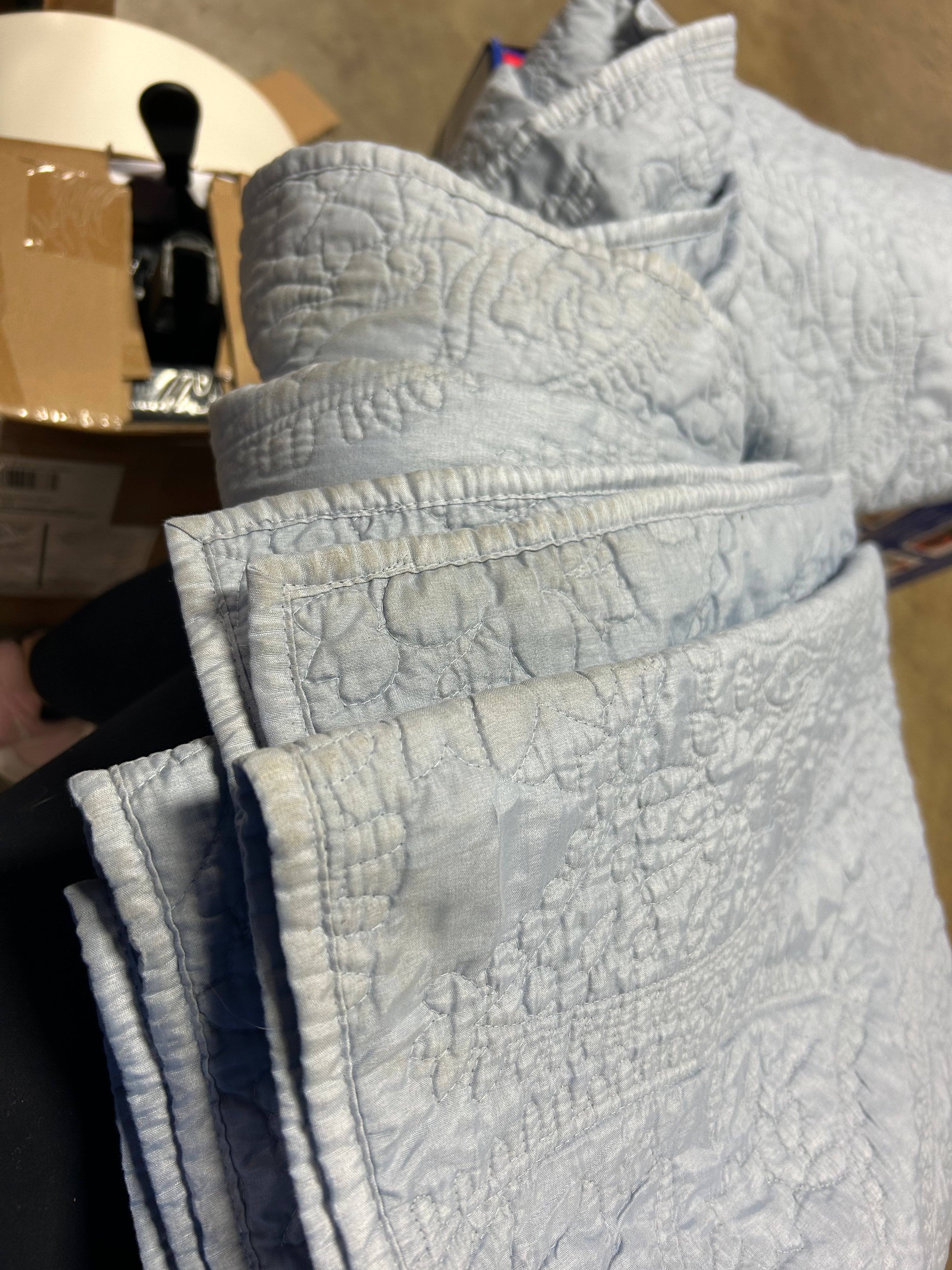 Garment Washed Paisley Stitch Quilt King