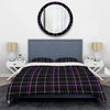 Black Checked Tartan Modern & Contemporary Plaid Duvet Cover Set Queen