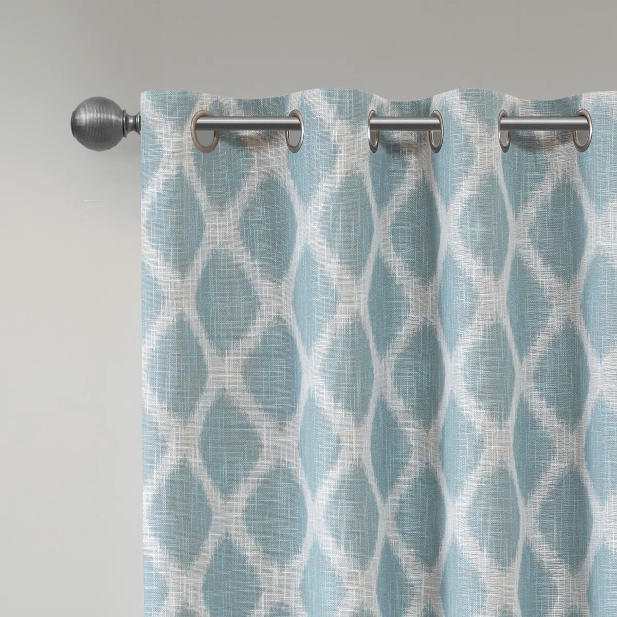Blakesly Printed Ikat Blackout Single Curtain Panel