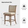 Blerona Farmhouse Swivel Bar Stool With Nailhead Trims