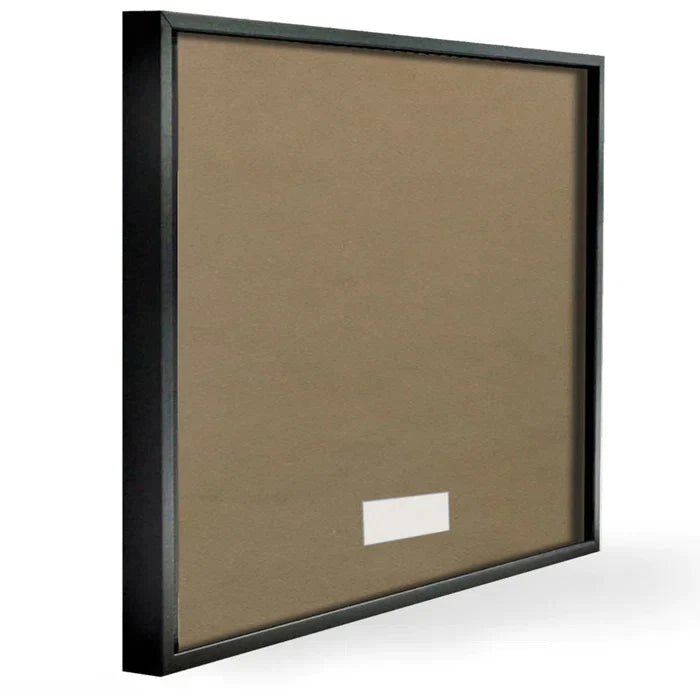 Blocked Geometric Shapes Black Detail Circles Framed On Canvas by Lisa Ridgers Painting