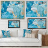Blue And Gold Luxury Abstract Fluid Art III, 30x 40
