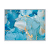 Blue And Gold Luxury Abstract Fluid Art III, 30x 40