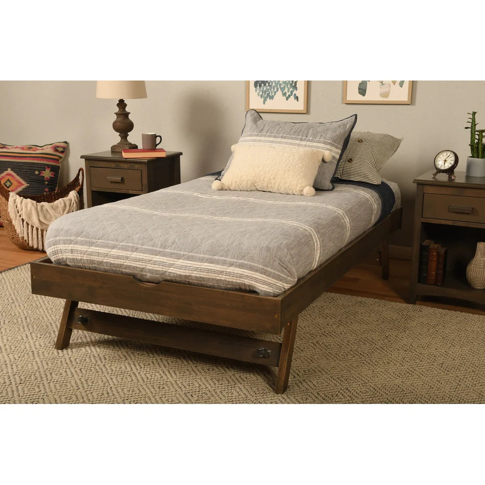 Somette Boho Pop Up Bed - Rustic Walnut