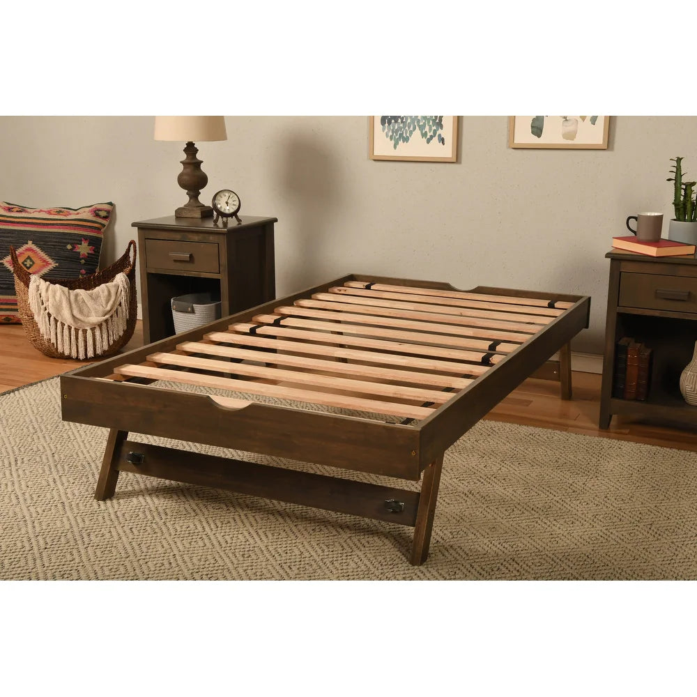 Somette Boho Pop Up Bed - Rustic Walnut