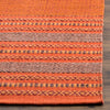 Bokara Hills Handmade Flatweave Cotton Orange/Red Rug, Runner 2'6