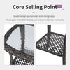 Bonia Wicker Rattan Side Table With Built-In Glass