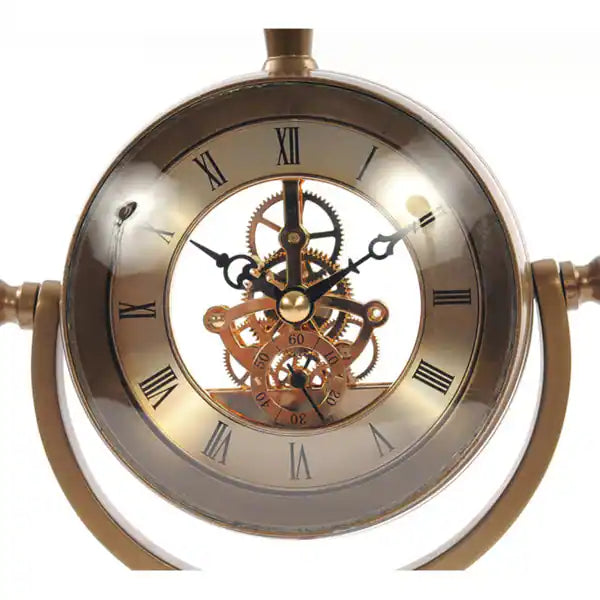 19th Century-inspired Brass Table Clock