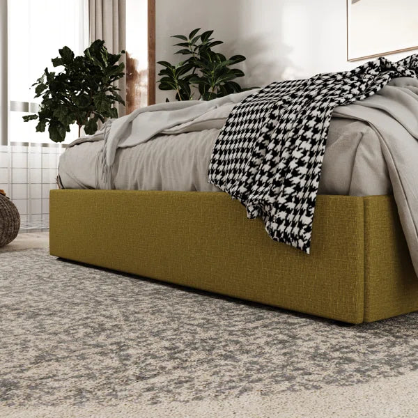 Braya Hydraulic Lift Up Storage Upholstered Platform Bed