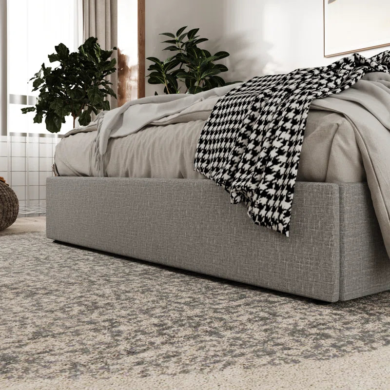 Braya Hydraulic Lift Up Storage Upholstered Platform Bed