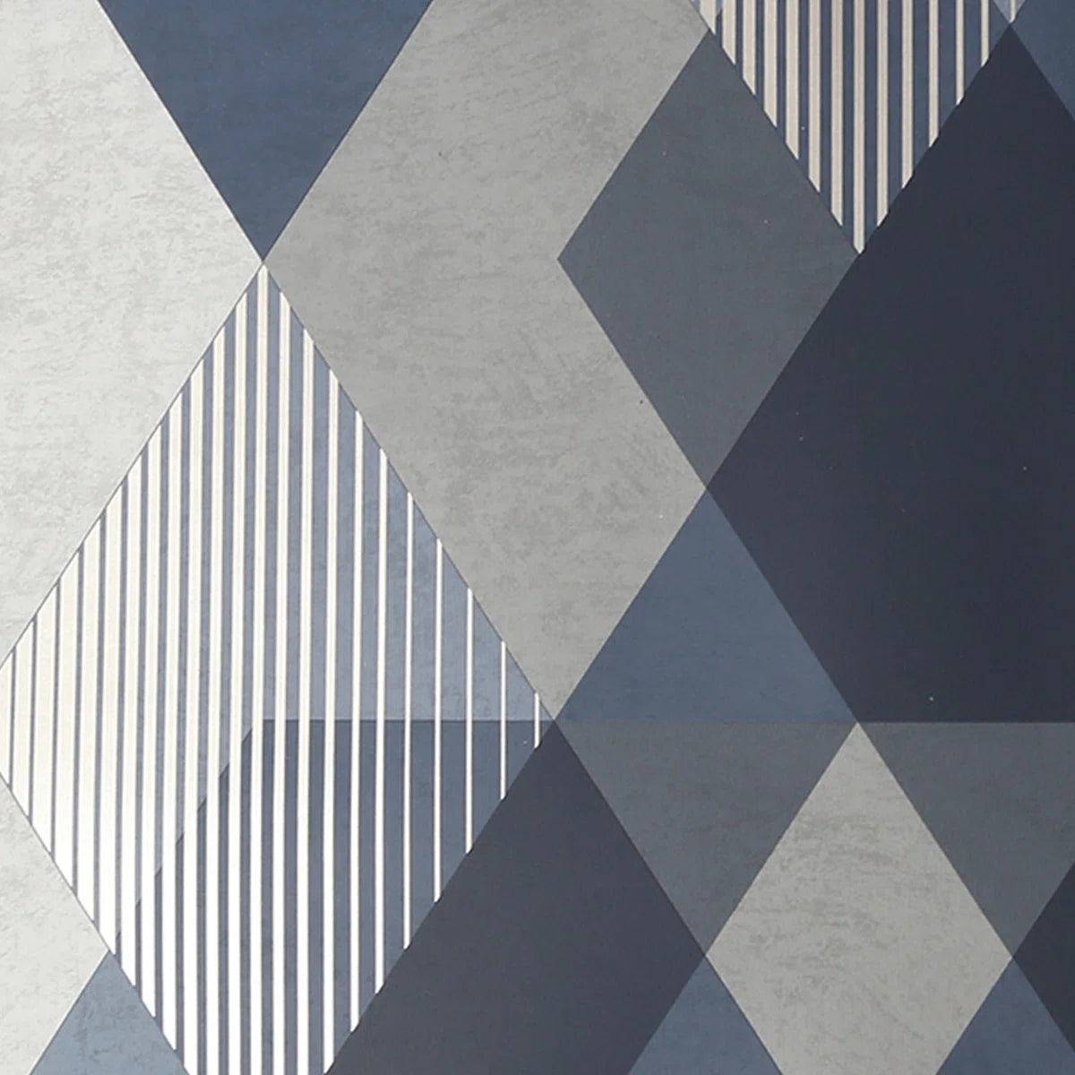 Brentton Diamond Navy Smooth Wallpaper Roll